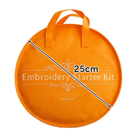 Broderikit 207 delar med 100 färger, trådar 8 m, 5 broderiram