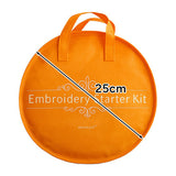 Broderikit 207 delar med 100 färger, trådar 8 m, 5 broderiram