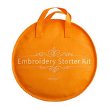 Broderikit 207 delar med 100 färger, trådar 8 m, 5 broderiram