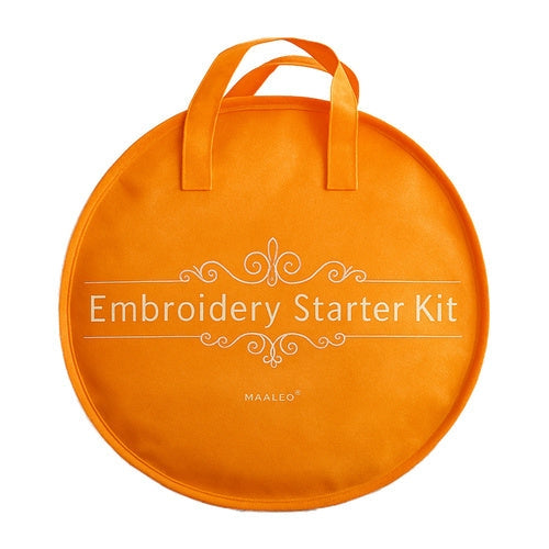Broderikit 207 delar med 100 färger, trådar 8 m, 5 broderiram