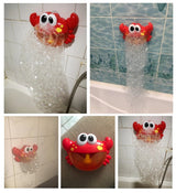 Bubbelmaskin badleksak krabba med musik och sugkoppar 3+ 23 cm