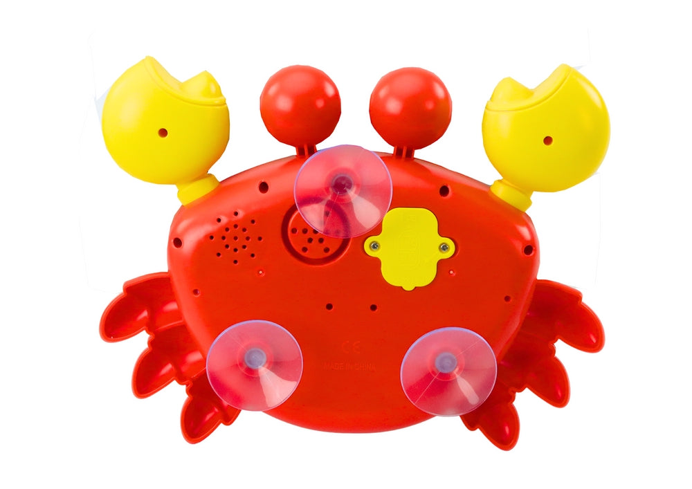 Bubbelmaskin krabba röd med ljus och ljud, batteridriven AA, 3+