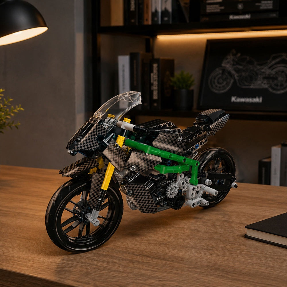 Byggblock racingmotorcykel byggset 656 delar i plast