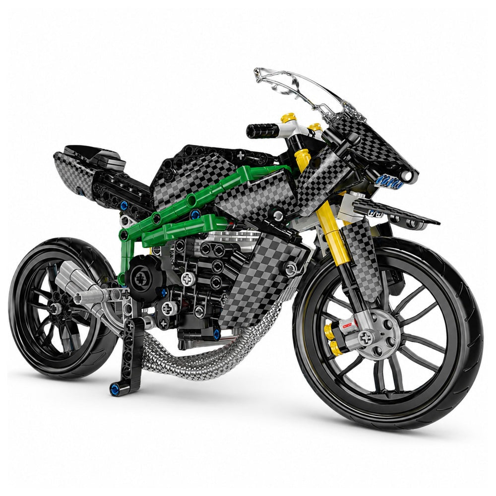 Byggblock racingmotorcykel byggset 656 delar i plast