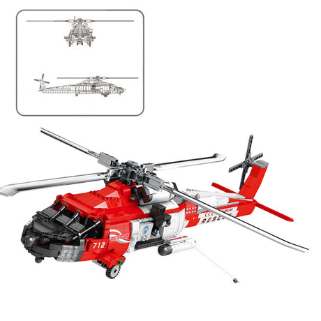 Byggblock räddningshelikopter HH-60J Jayhawk 1137 delar