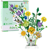 Byggblockset blommor 997 delar, 13 blomtyper, presentlåda
