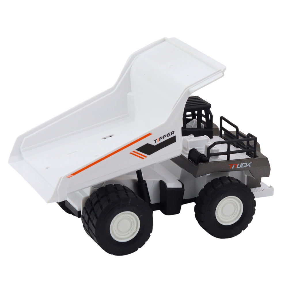 Byggdumptruck leksak med drivning och rörlig flak 14 cm plast/metall