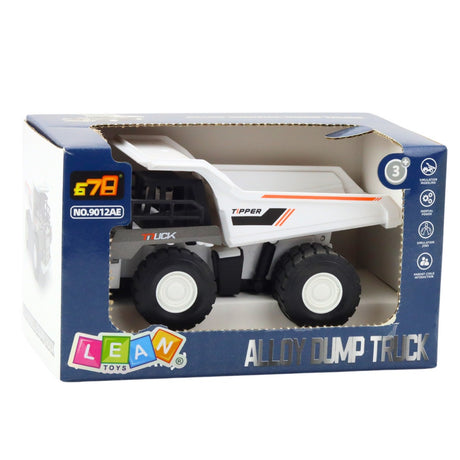 Byggdumptruck leksak med drivning och rörlig flak 14 cm plast/metall