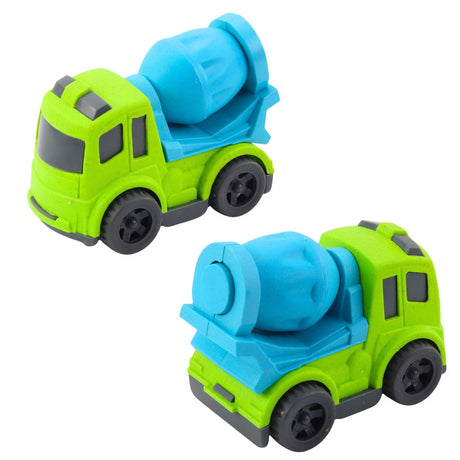 Byggfordon leksaksset 2-pack betongblandare & krokbil 10x8 cm
