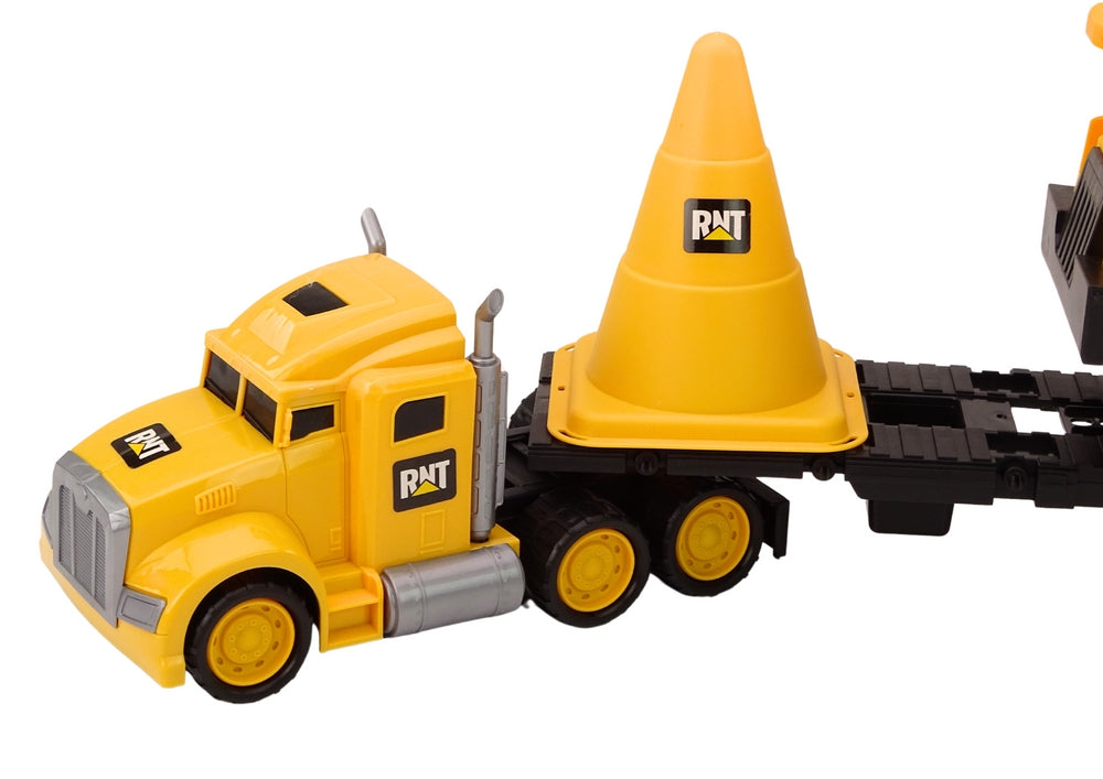 Byggfordon leksaksset 5 delar lastbil med bärgningsbil och dumper 3+