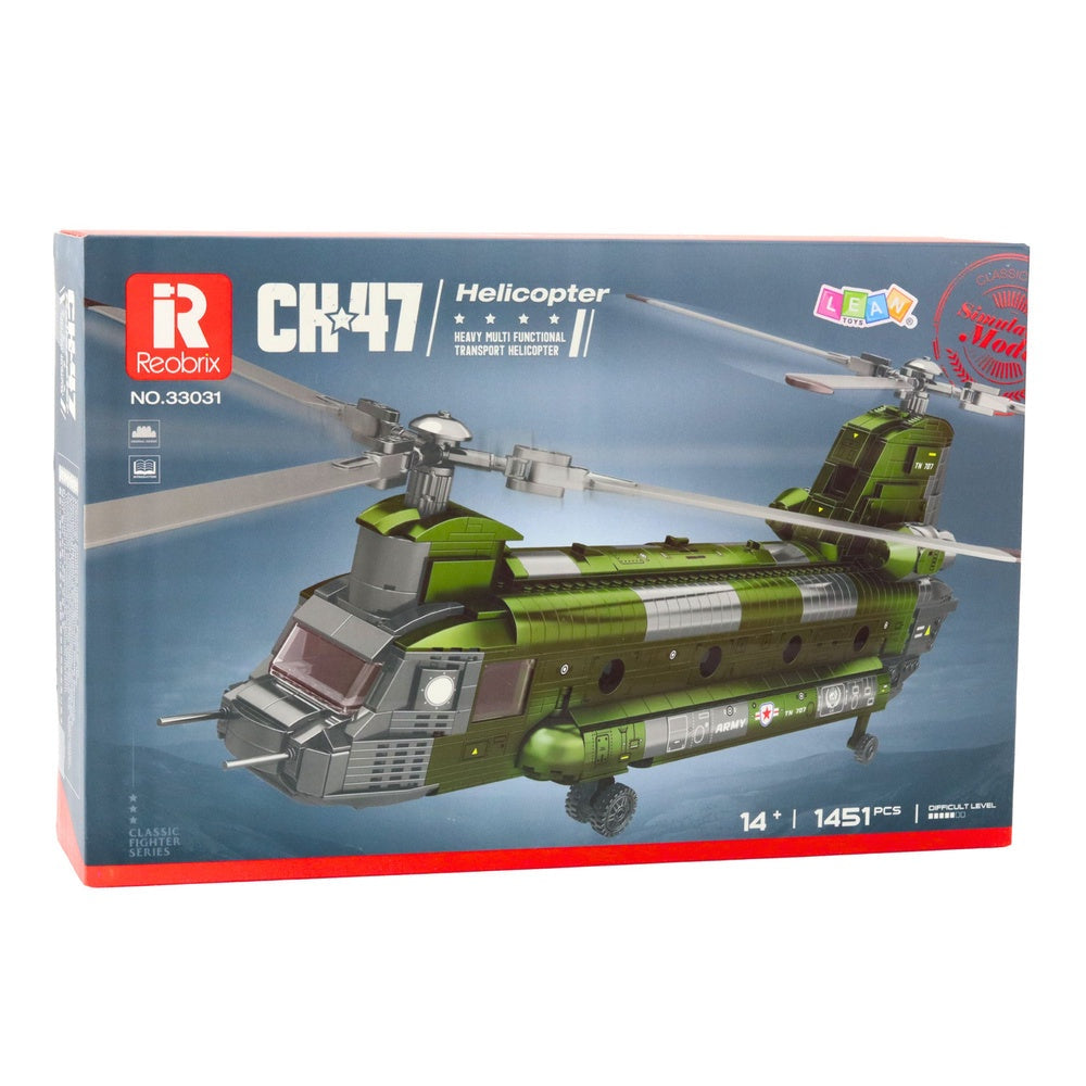 Byggklossar CH-47 Chinook transporthelikopter 1451 delar kompatibel
