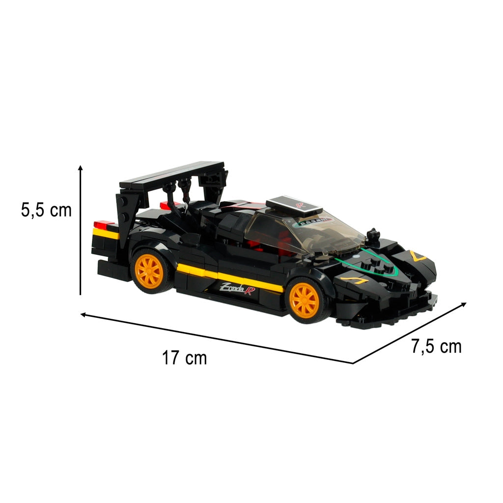 Byggklossar bilmodell 387 delar 1:28 Pagani Zonda R byggsats 6+