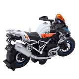 Byggleksak racingmotorcykel 20 cm med skruvmejsel, ljus/ljud