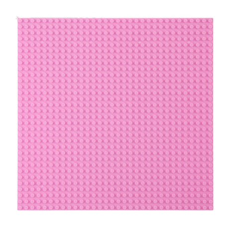 Byggplatta 25,5x25,5 cm rosa, kompatibel med byggklossar
