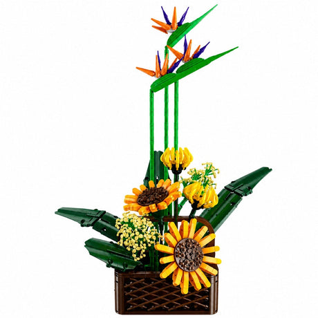 Byggsats blomsterarrangemang i kruka 1608 delar ABS-plast
