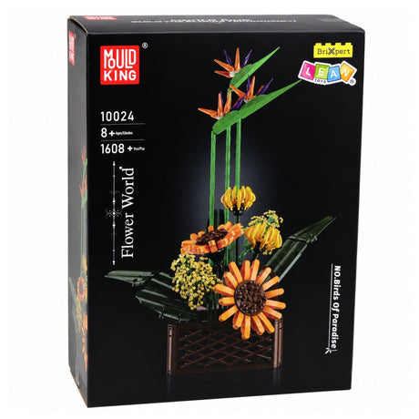 Byggsats blomsterarrangemang i kruka 1608 delar ABS-plast