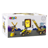 Byggset 8-i-1 med 100 delar, grävmaskin/kran/dumper, verktyg