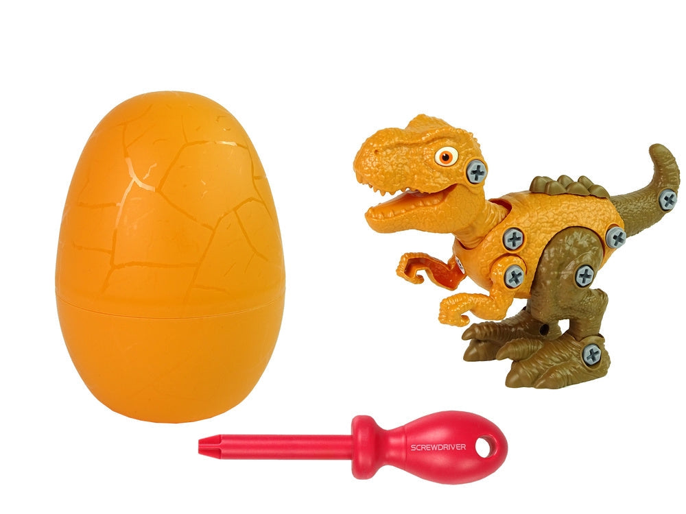 Byggset dinosaurie T-Rex med ägg och skruvmejsel 20 cm 3+ år