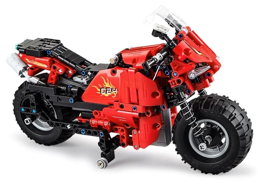 Byggset fjärrstyrd motorcykel 484 delar 2.4GHz 25m räckvidd