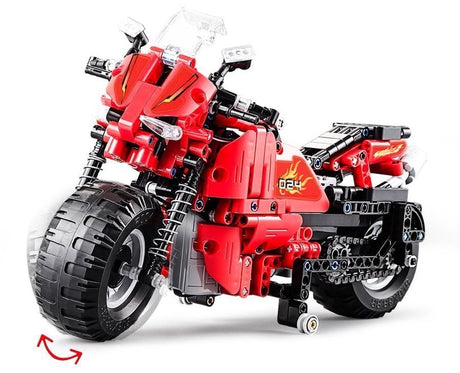 Byggset fjärrstyrd motorcykel 484 delar 2.4GHz 25m räckvidd