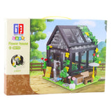 Byggset mini växthus 588 delar ABS 16x15x14 cm trädgårdstema
