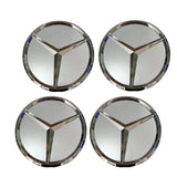 Centrumkåpor hjulnav 75 mm Mercedes-Benz logga 4-pack silver/svart