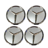 Centrumkåpor hjulnav 75 mm Mercedes-Benz logga 4-pack silver/svart