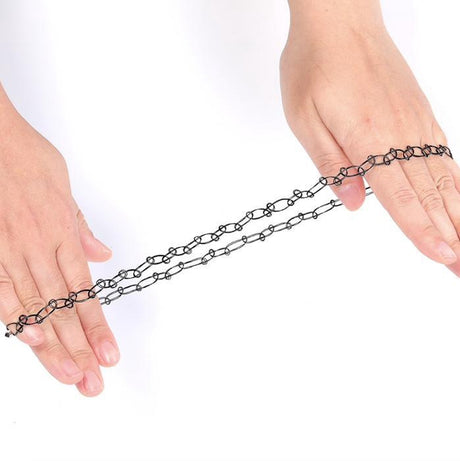 Chokerhalsband 2-pack svart plast, flexibelt one size