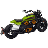Choppermotorcykel modell 1:12 metall/plast 19 cm svart/grön
