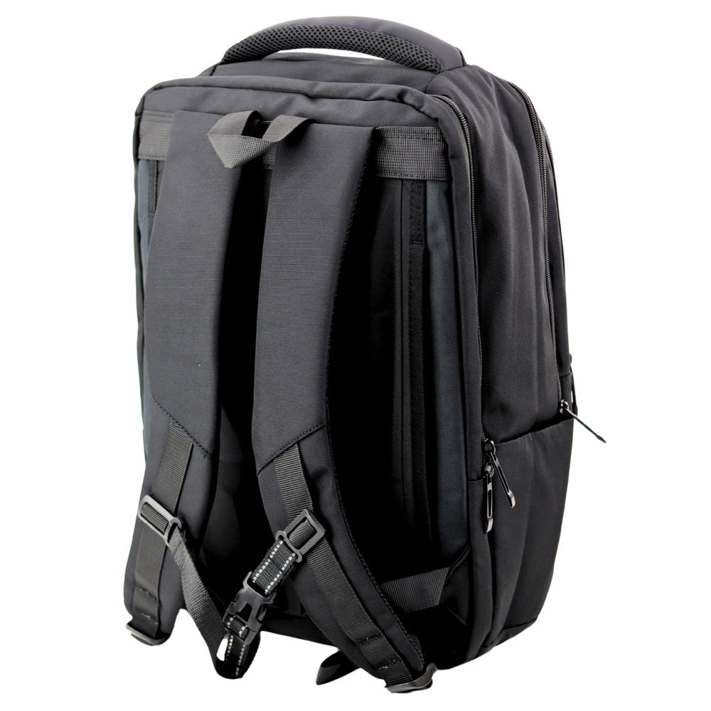 Cityryggsäck 26L svart med laptopfack och USB-kabel 45x32x18 cm