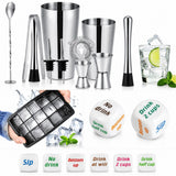 Cocktailset 13 delar med shakers 600/700 ml, rostfritt stål