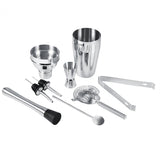 Cocktailset 8 delar rostfritt stål shaker 550 ml med sil och mått