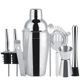 Cocktailset 8 delar rostfritt stål shaker 550 ml med sil och mått