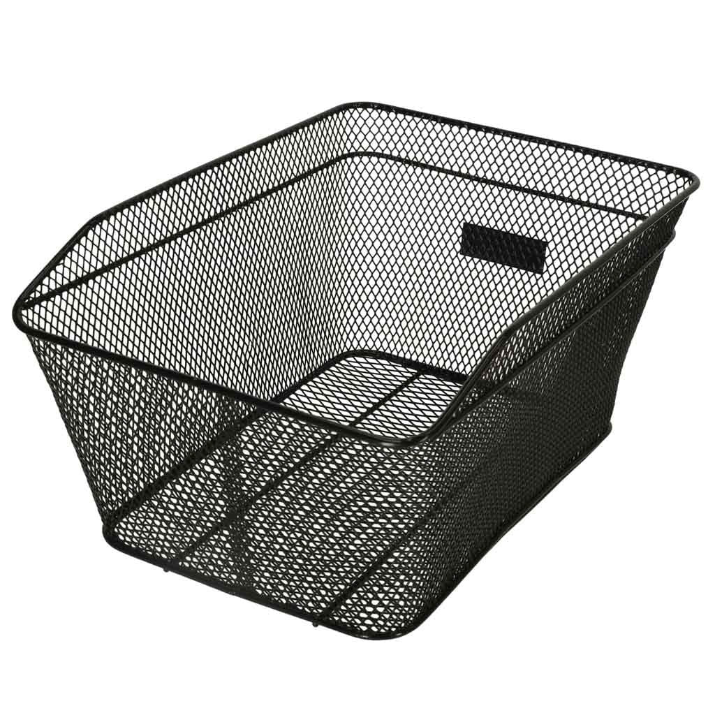 Cykelkorg för bagagebärare i metall svart 41x29 cm universalfäste