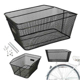 Cykelkorg för bagagebärare i metall svart 41x29 cm universalfäste