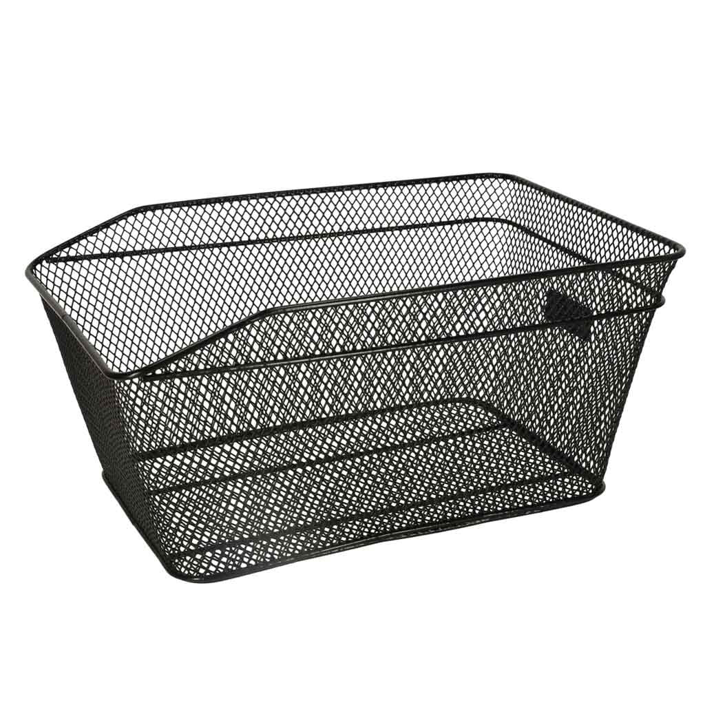 Cykelkorg för bagagebärare i metall svart 41x29 cm universalfäste