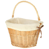 Cykelkorg rotting med klickfäste och tyginsats vit 36x25x23 cm