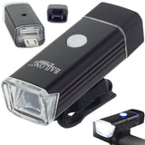 Cykellampa fram LED 180 lm USB-laddning svart 8 cm med fäste