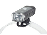 Cykellampa fram LED 180 lm USB-laddning svart 8 cm med fäste