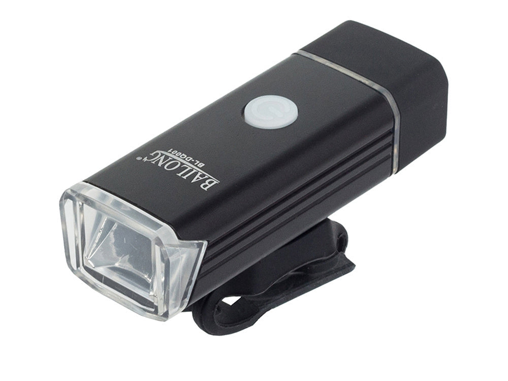Cykellampa fram LED 180 lm USB-laddning svart 8 cm med fäste