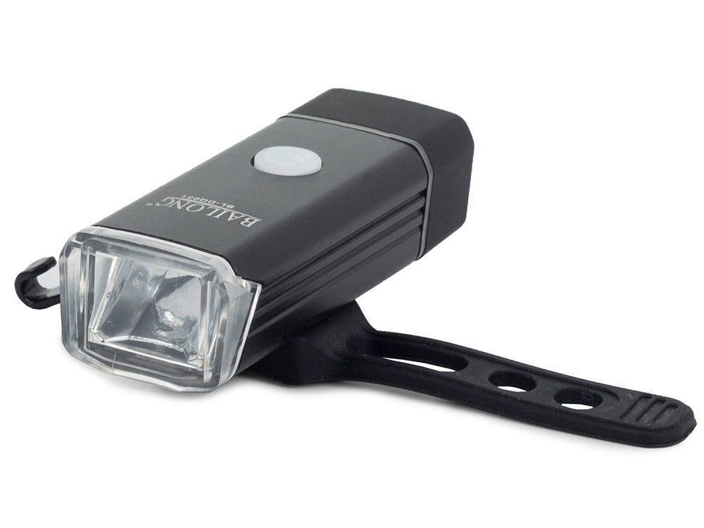 Cykellampa fram LED 180 lm USB-laddning svart 8 cm med fäste
