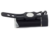 Cykellampa fram LED 180 lm USB-laddning svart 8 cm med fäste