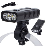 Cykellampa med powerbank 3x CREE XM-L T6 USB IPX5 svart