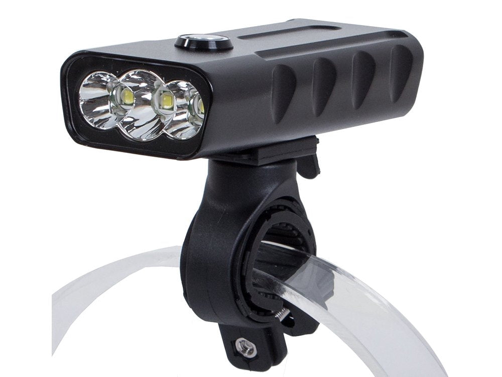 Cykellampa med powerbank 3x CREE XM-L T6 USB IPX5 svart