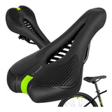 Cykelsadel ergonomisk mjuk stoppning 28x14 cm svart universal