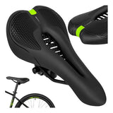 Cykelsadel ergonomisk mjuk stoppning 28x14 cm svart universal