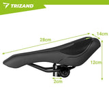 Cykelsadel ergonomisk mjuk stoppning 28x14 cm svart universal