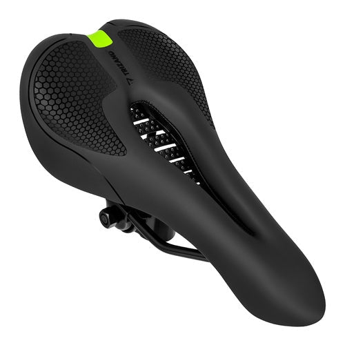 Cykelsadel ergonomisk mjuk stoppning 28x14 cm svart universal