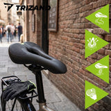 Cykelsadel ergonomisk mjuk stoppning 28x14 cm svart universal