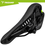 Cykelsadel ergonomisk mjuk stoppning 28x14 cm svart universal